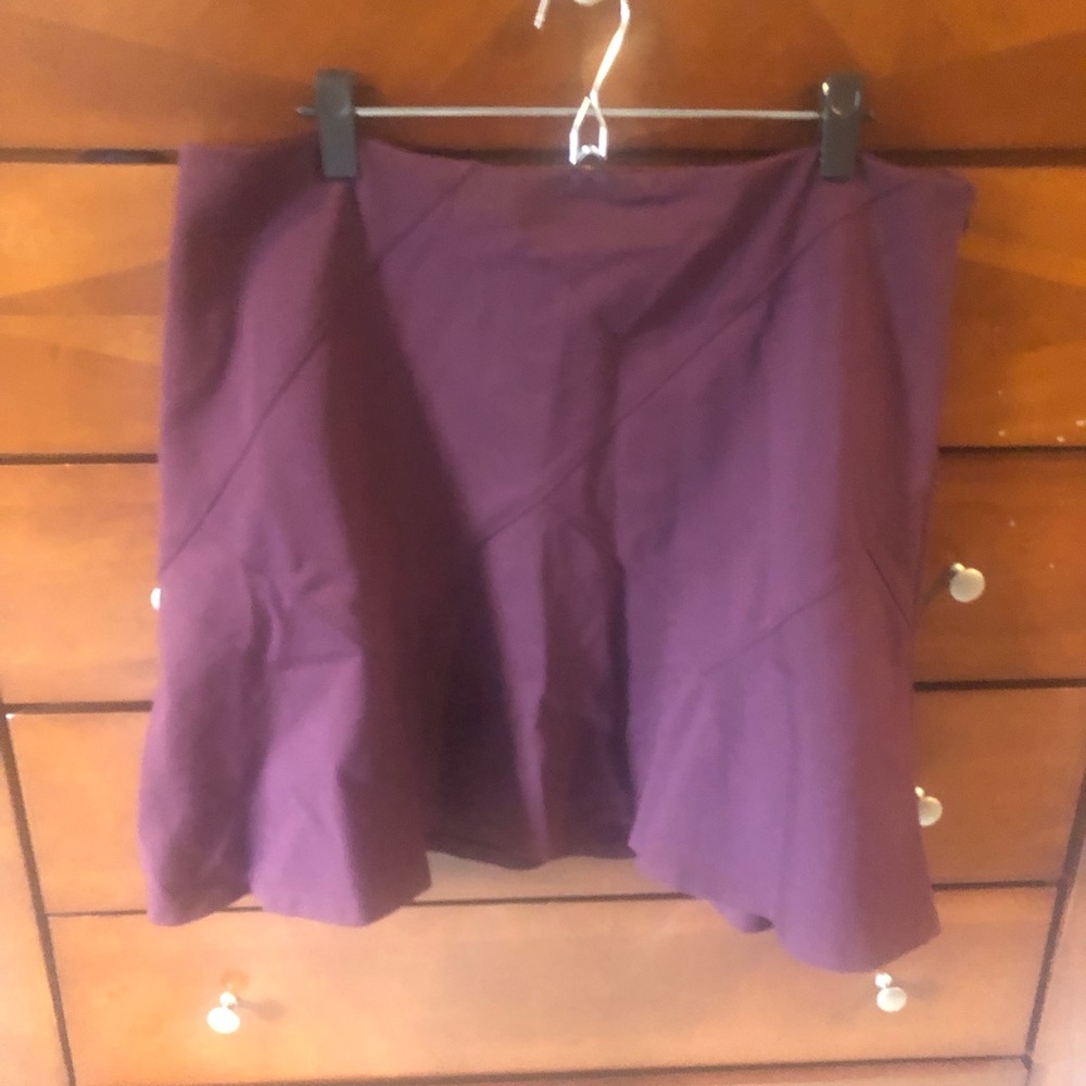 White House Black Market Plum A-Line Skirt